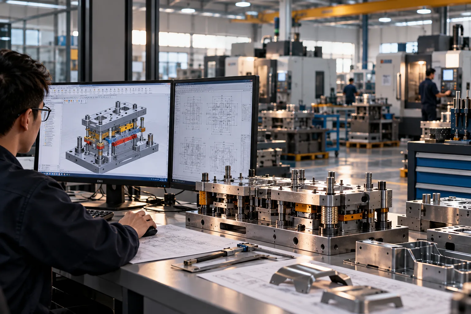 模具设计工作站 — CAD 排样与三维模具建模 — 伟欣钣金精密钣金加工 模具设计工作站 — CAD 排样与三维模具建模