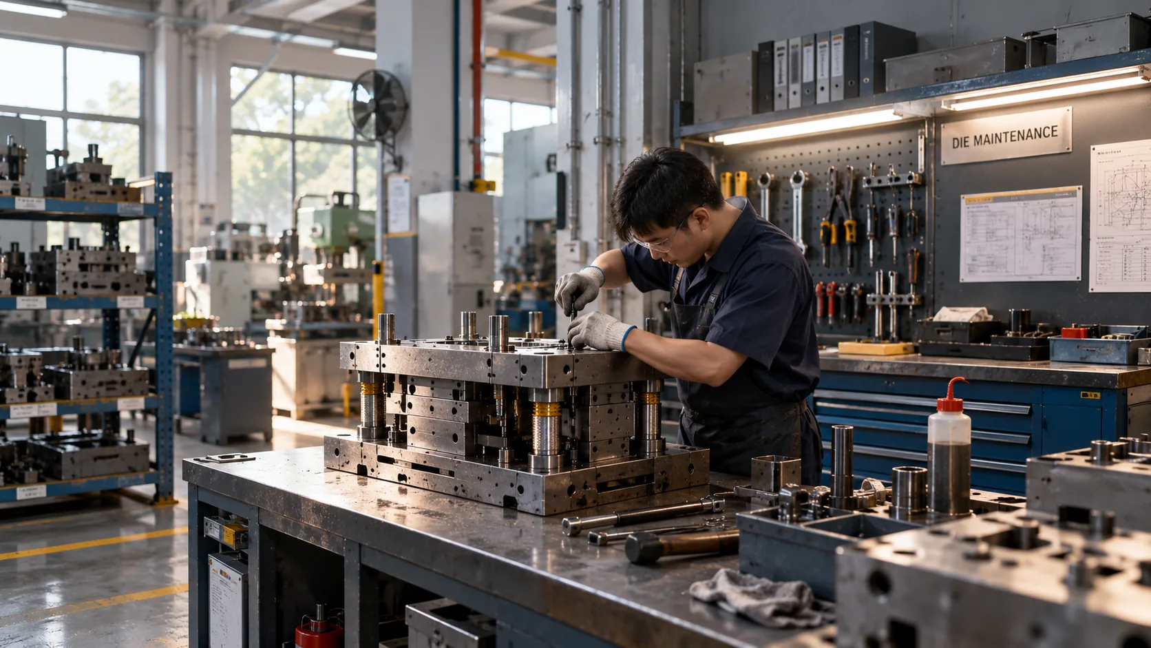模具维护保养 — 按行程数计划检修冲压模具 — 伟欣钣金精密钣金加工 模具维护保养 — 按行程数计划检修冲压模具